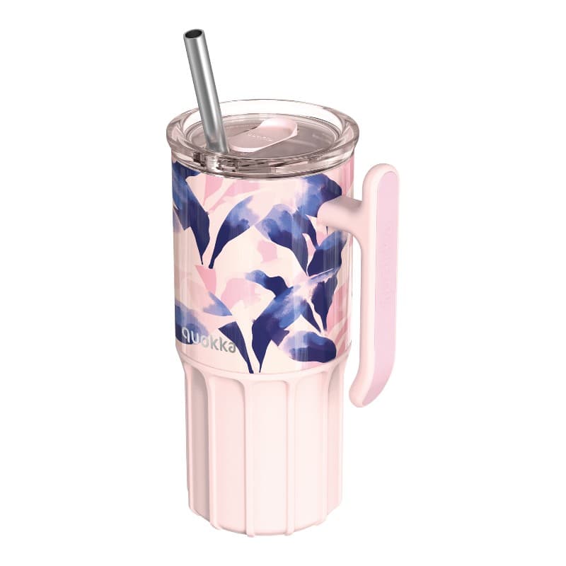 Kubek Umi termiczny ze stali nierdzewnej 720ml słomką silikonową niebieski