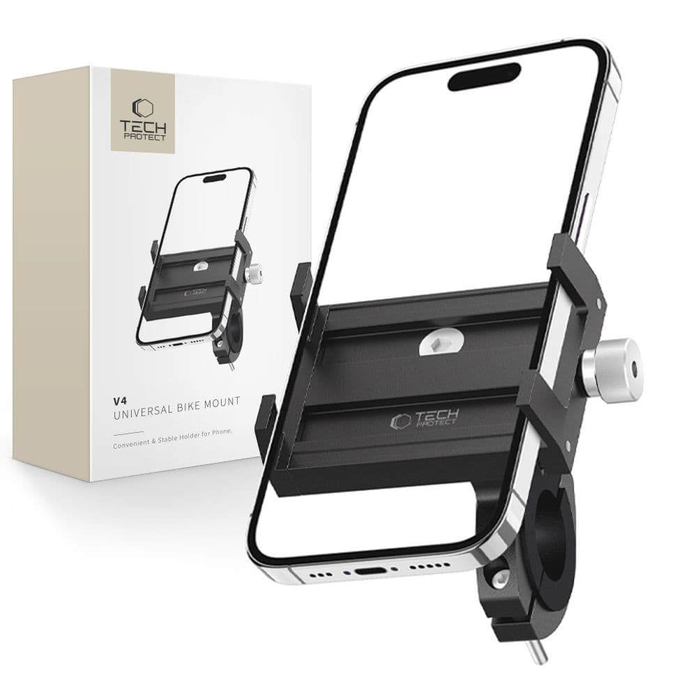 Uchwyt rowerowy na kierownicę V4 czarny